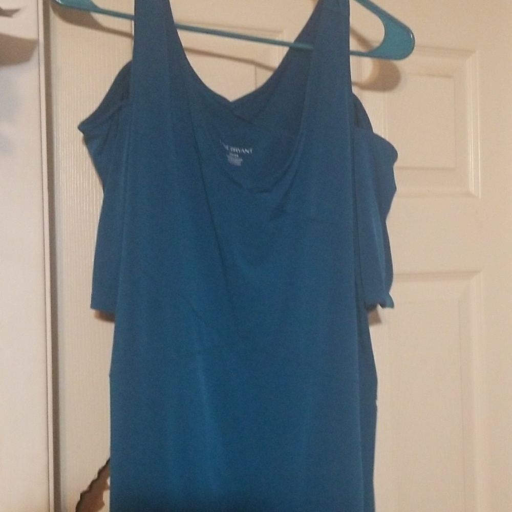 Lane Bryant Turquiose Cold shoulder top